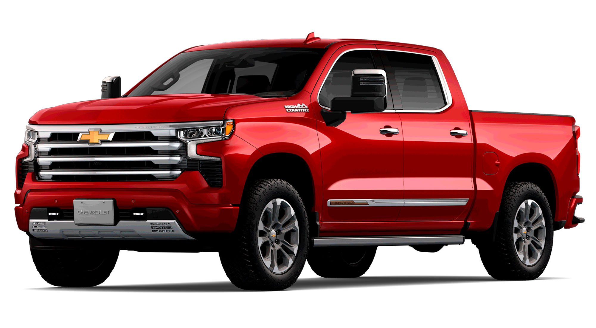 Chevrolet Silverado High Country en rojo radiante.